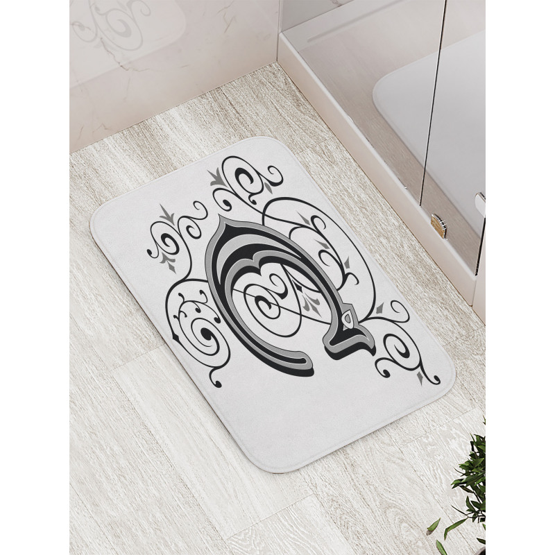 Gothic Vintage Capital Bath Mat