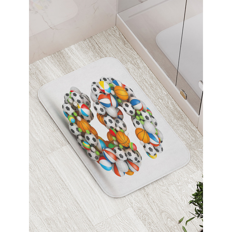 Boys Kids Fun Initials Bath Mat