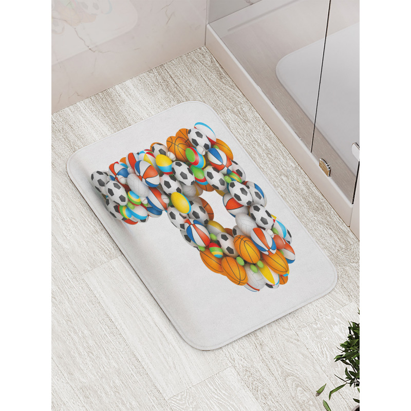 Game Sports Typography Bath Mat