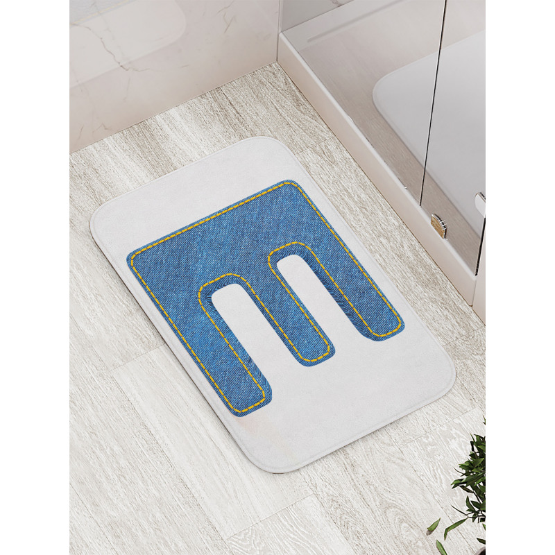 Denim Blue Jeans E Bath Mat