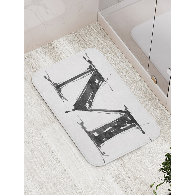 Stencil Art Style Funk Bath Mat