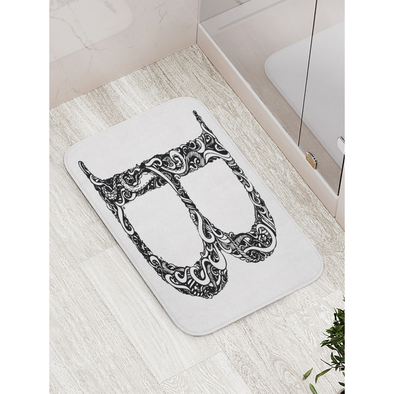 Abstract Swirls Design Bath Mat