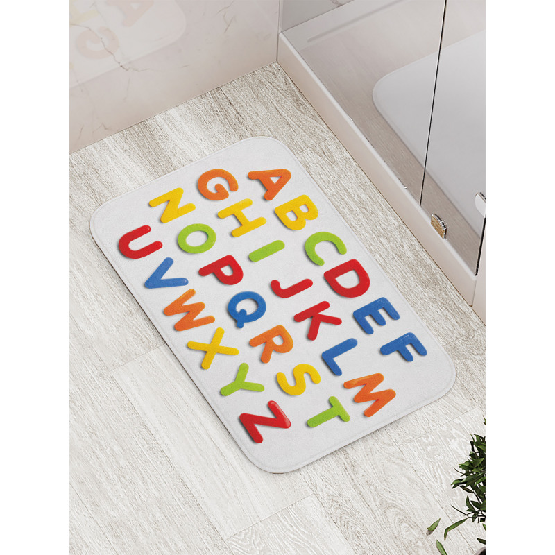 Multicolor Education Bath Mat