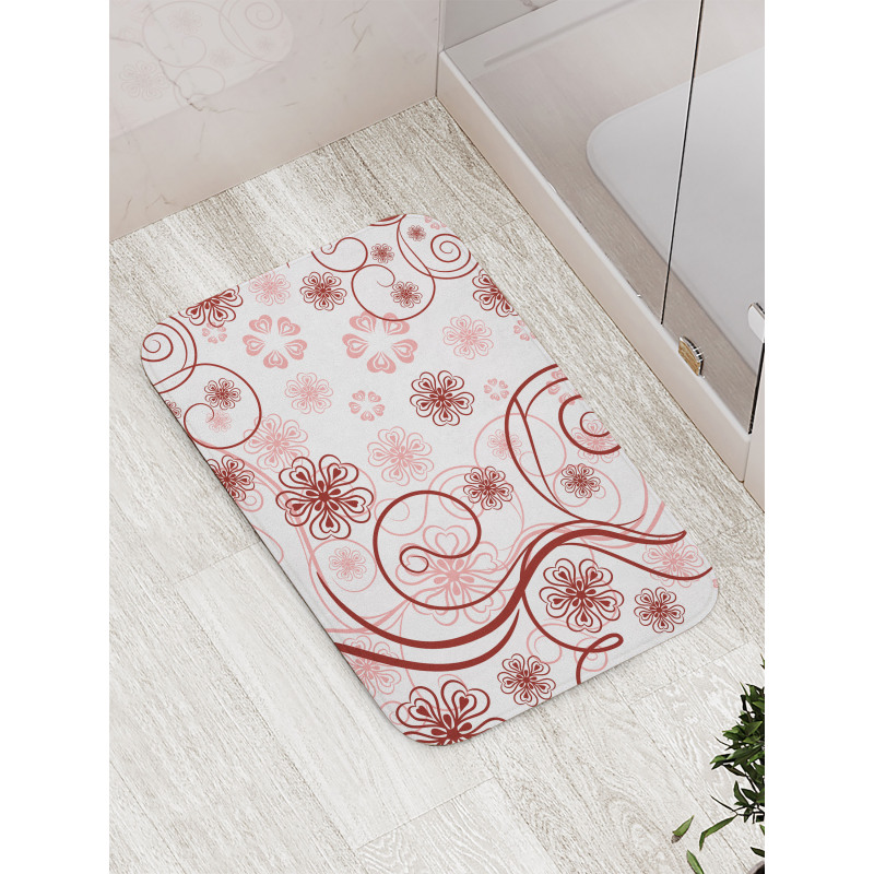 Flowers Bold Lines Bath Mat