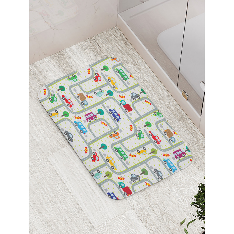 Children on Traffic Bath Mat