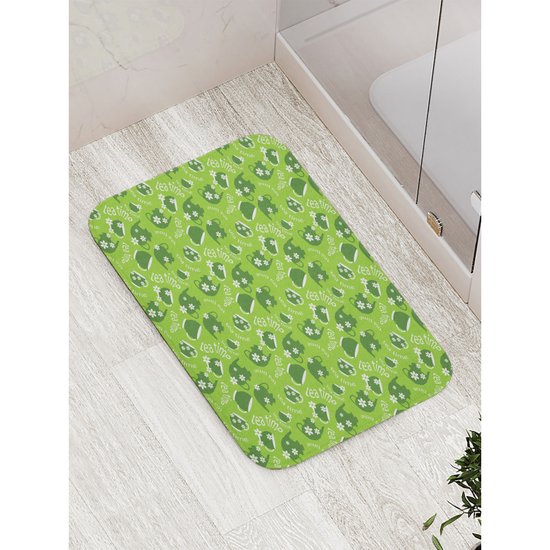 Tea Time Daisy Blooms Bath Mat