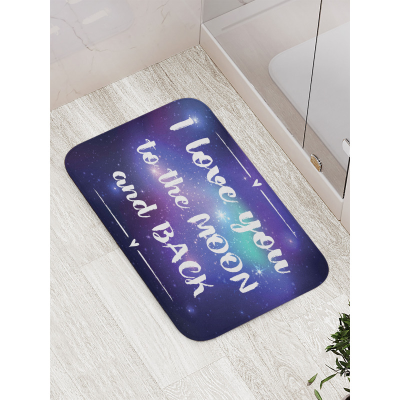 Outer Space Phrase Bath Mat