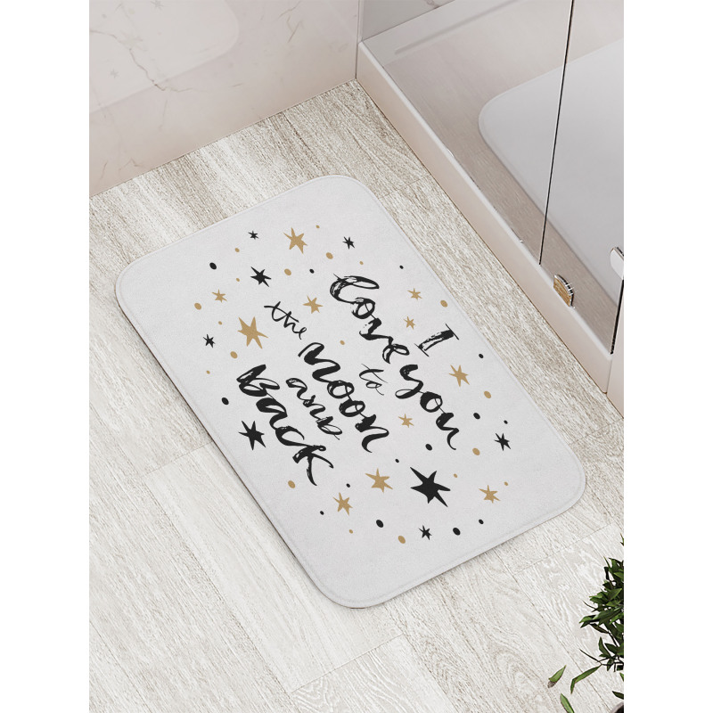 Words Stars Modern Bath Mat