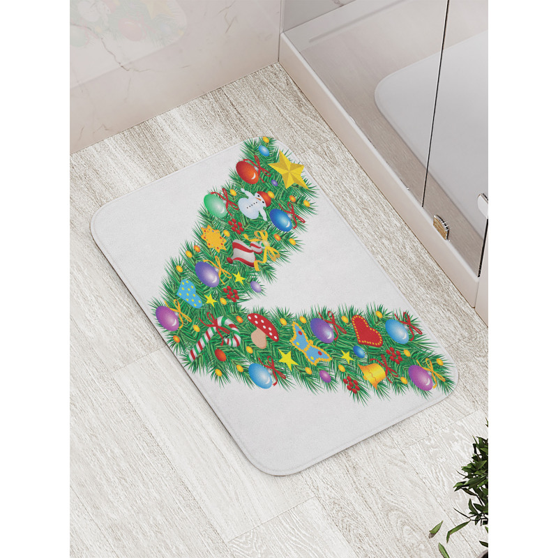 Ornamental Tree Bells Bath Mat