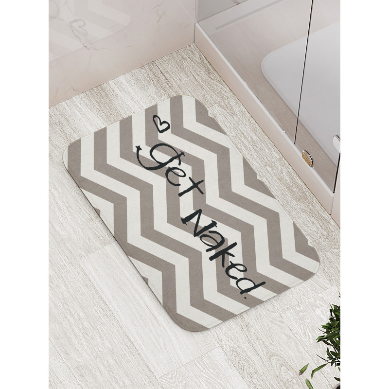 Get Naked Heart Zig Zag Bath Mat