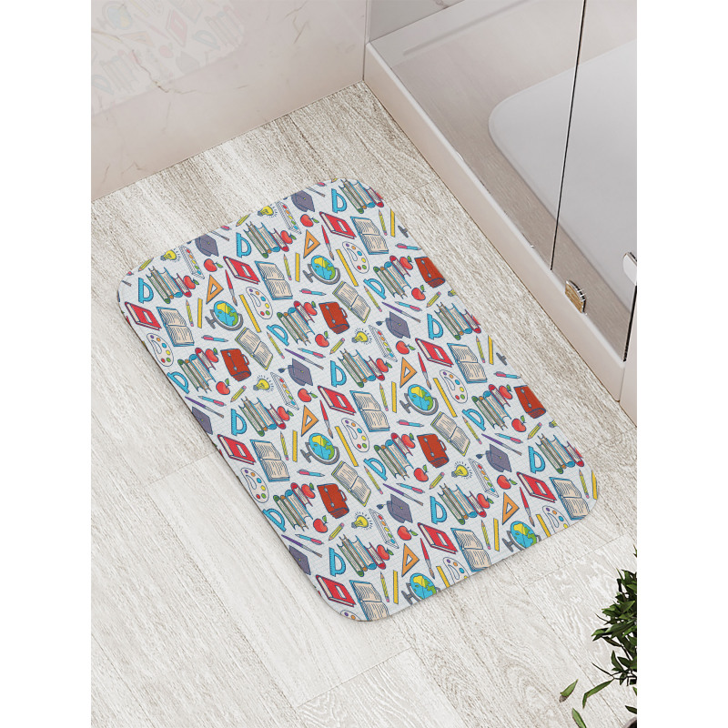 School Student Supplies Bath Mat