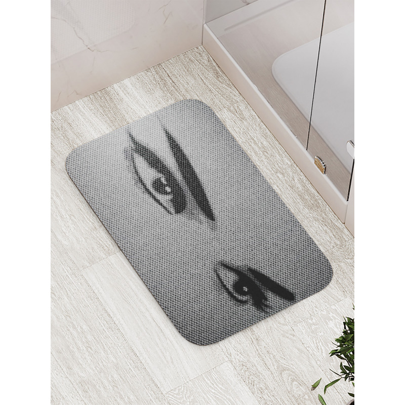 Dramatic Woman Look Bath Mat