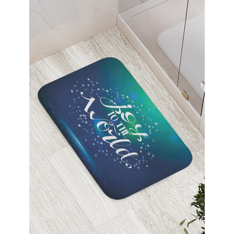 Calligraphy Joy to World Bath Mat