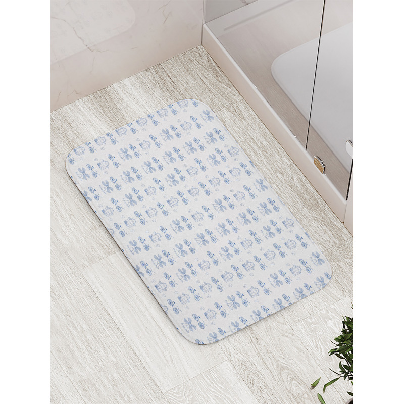 Dutch Ornament Drawings Bath Mat