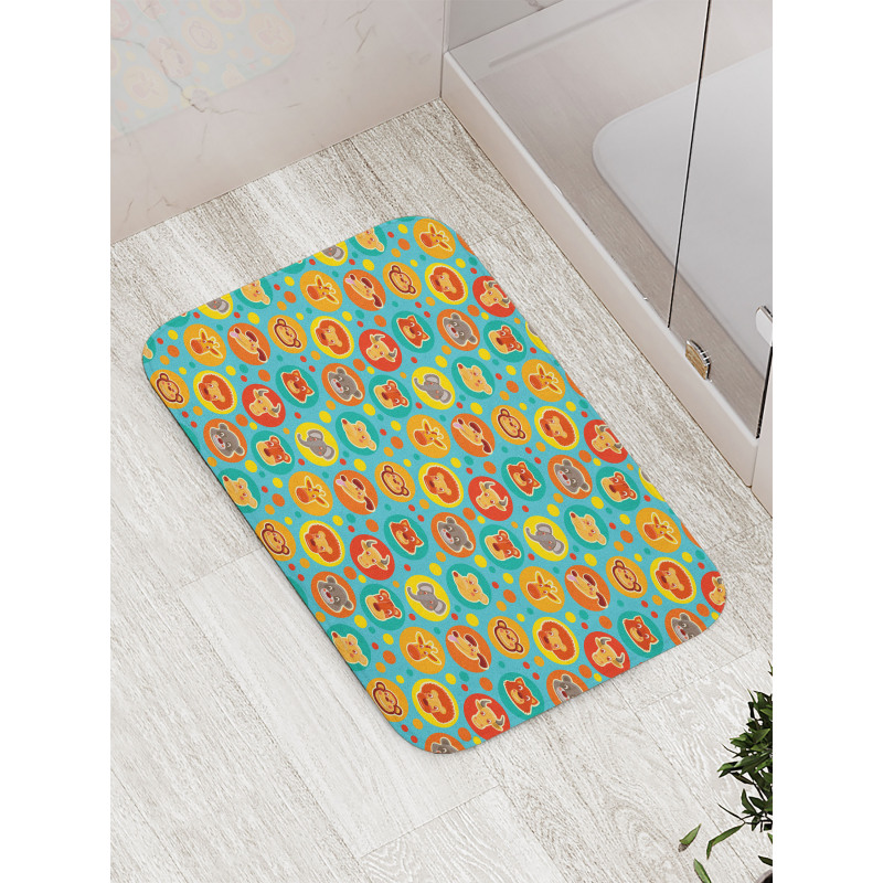 Comic Fun Faces Bath Mat