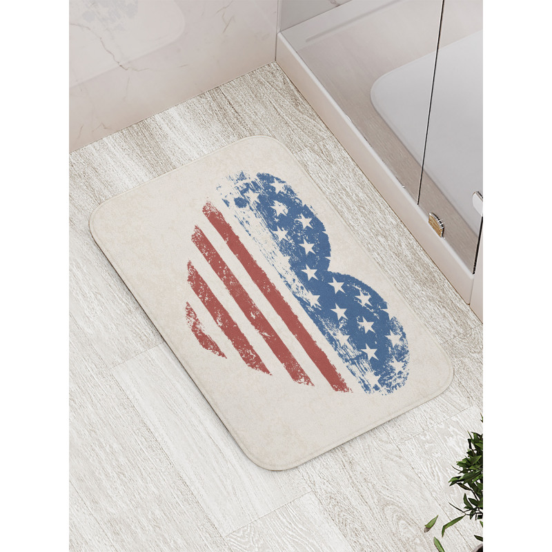 Patriotic Flag USA Bath Mat