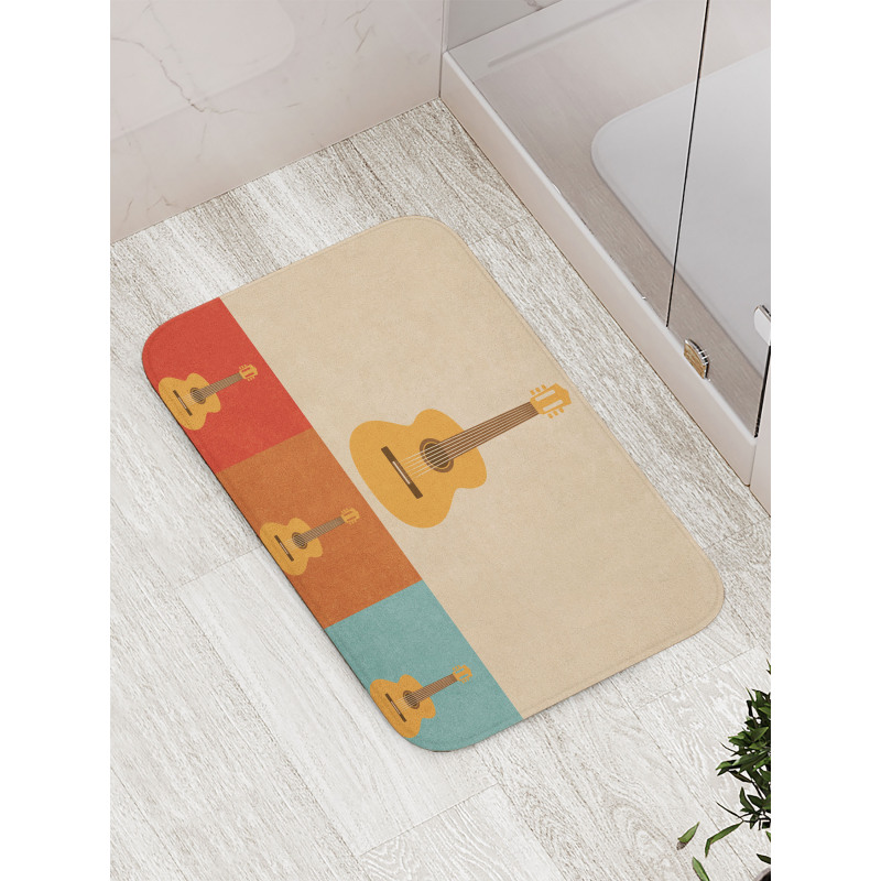 Acoustic Guitars Retro Bath Mat