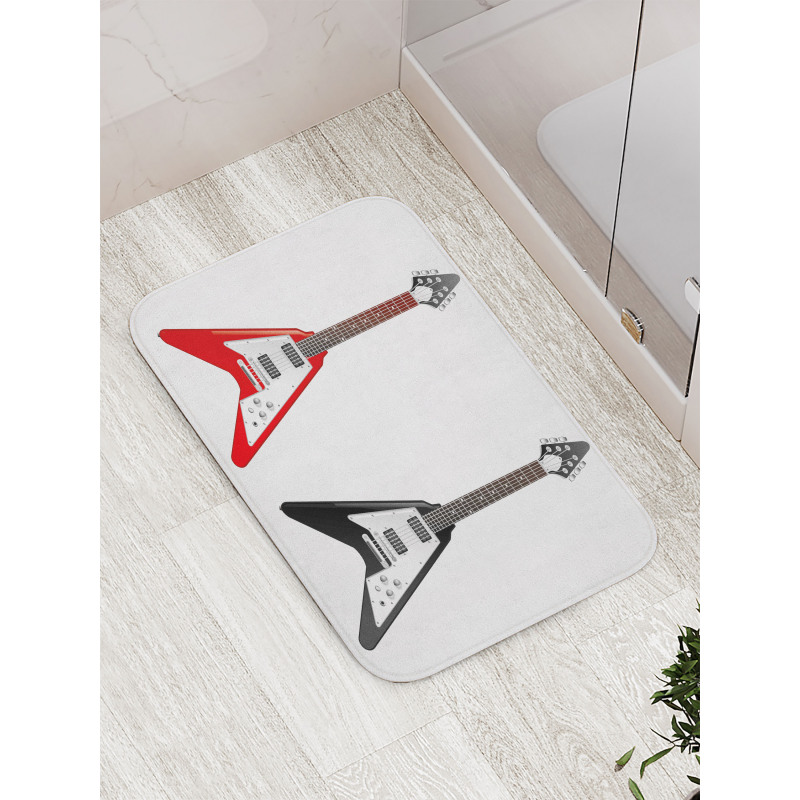 V Shaped Design Song Bath Mat