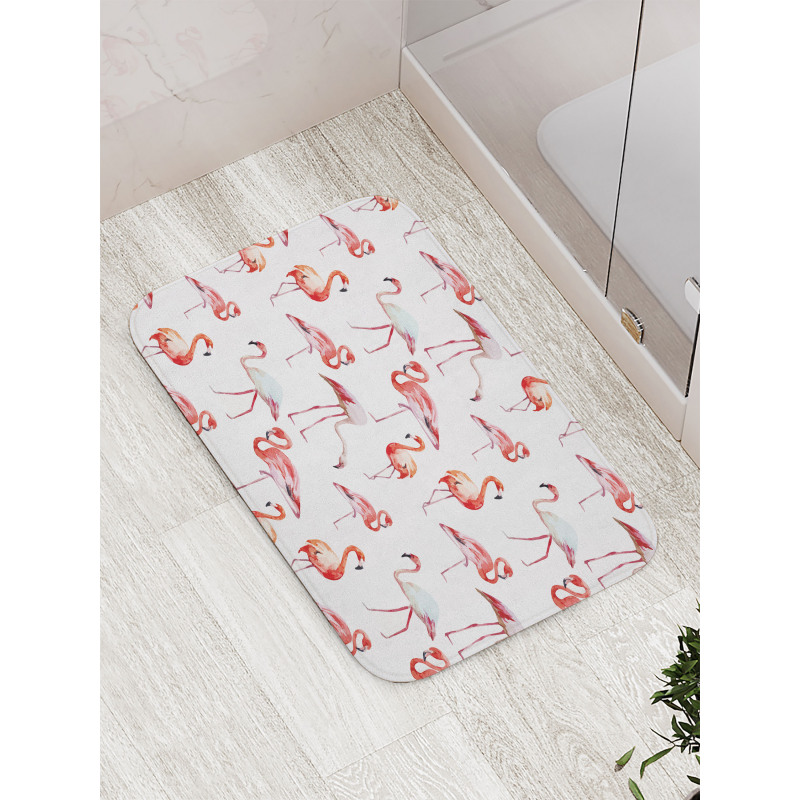 Exotic Birds Pattern Bath Mat