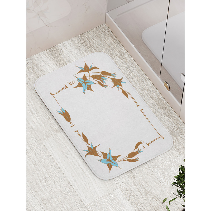 Floral Frame Bath Mat