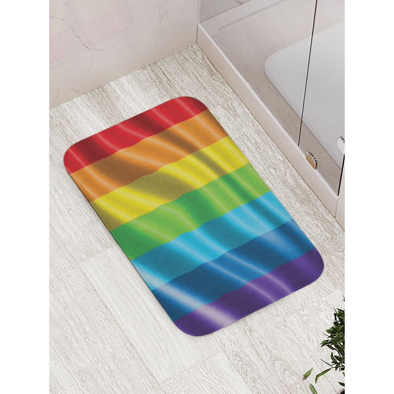 Pride Flag Inspired Design Bath Mat