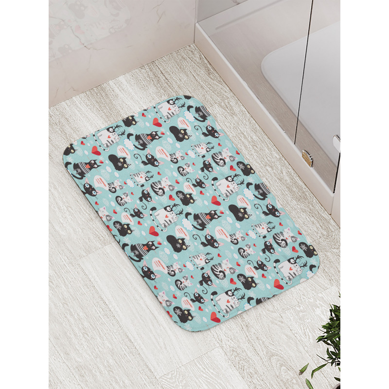 Kitties Love Daydreaming Bath Mat