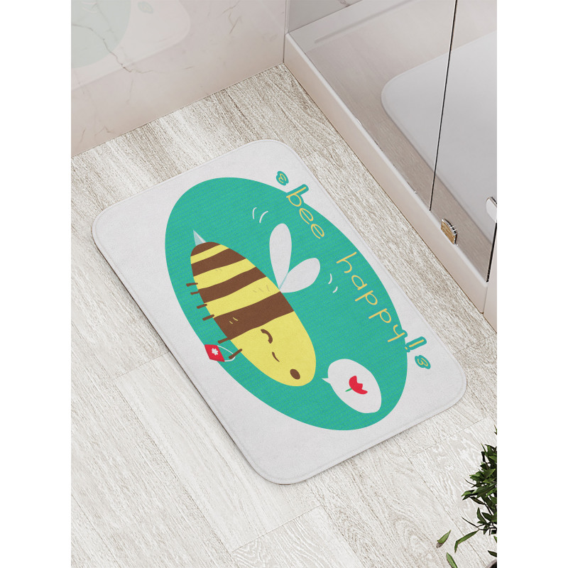 Winking Bumblebee Bath Mat