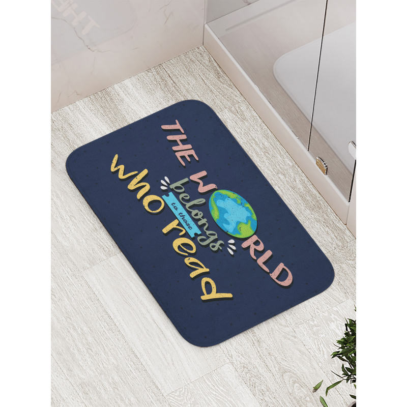 World Belongs to Readers Bath Mat