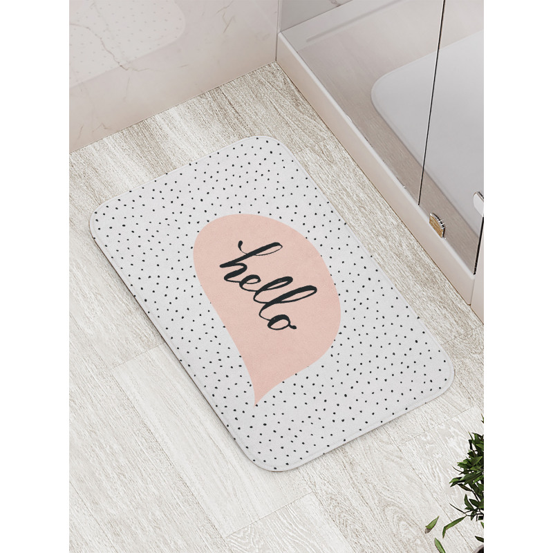 Pale Pink Speech Bubble Bath Mat