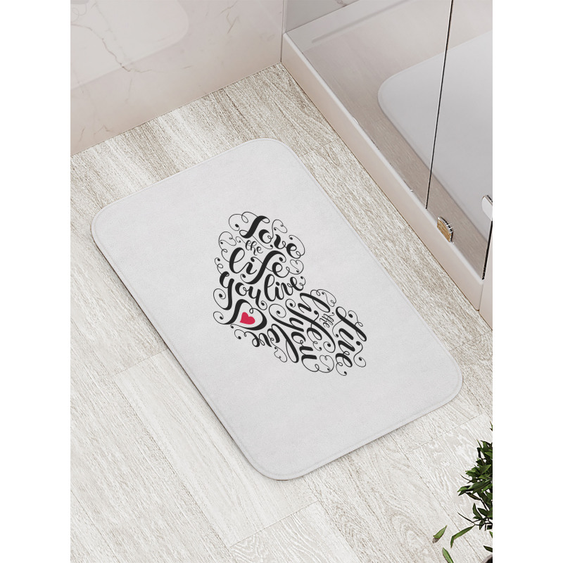 Heart Shape Bath Mat