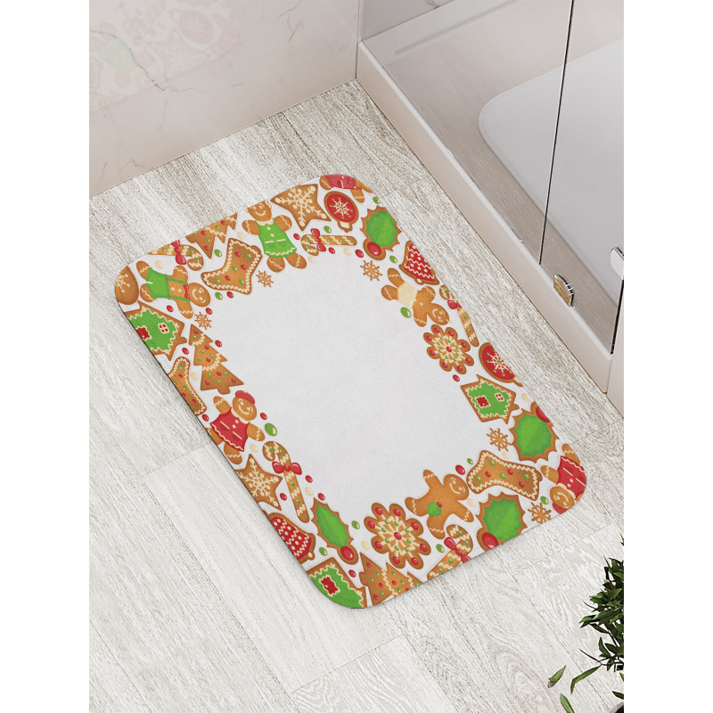 Gingerbread Biscuits Bath Mat