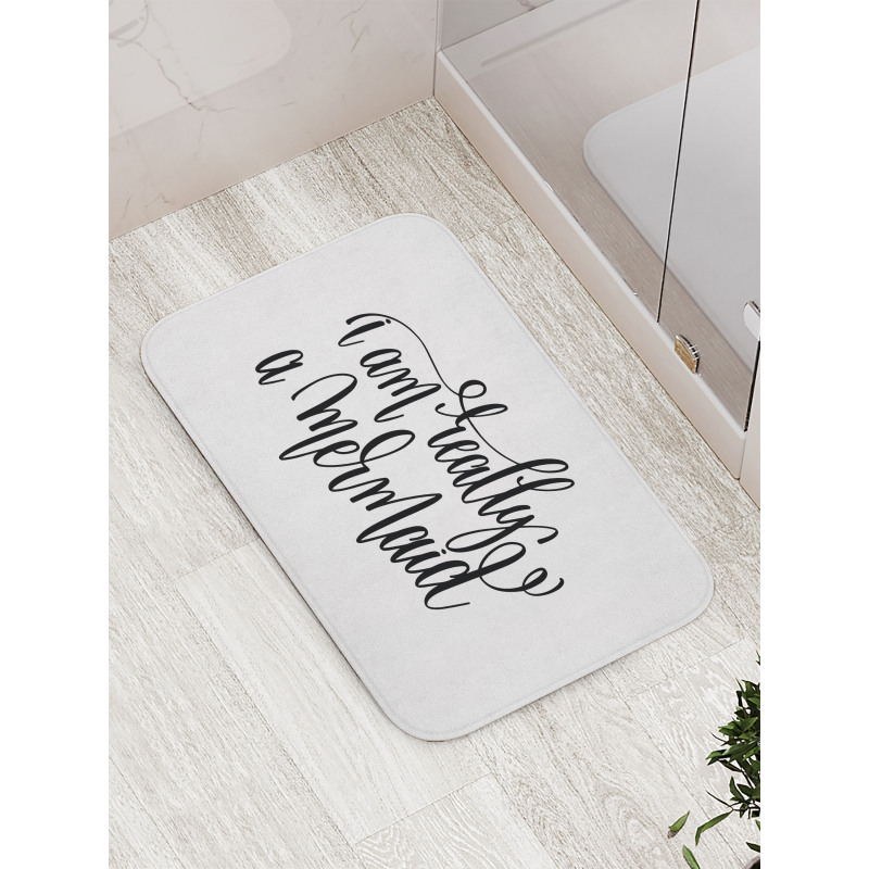 Girl Theme Slogan Bath Mat