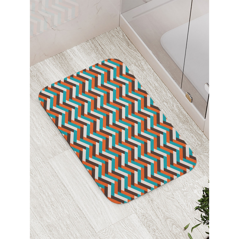 Retro Herringbone Bath Mat