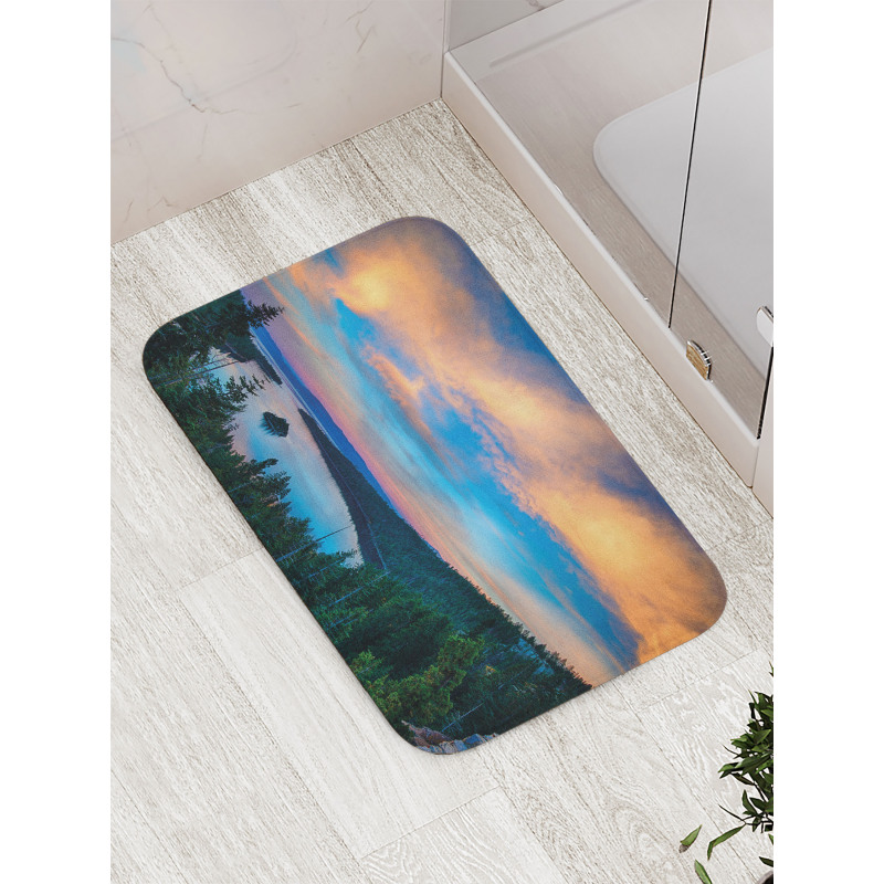 Sundown in the Woods Bath Mat