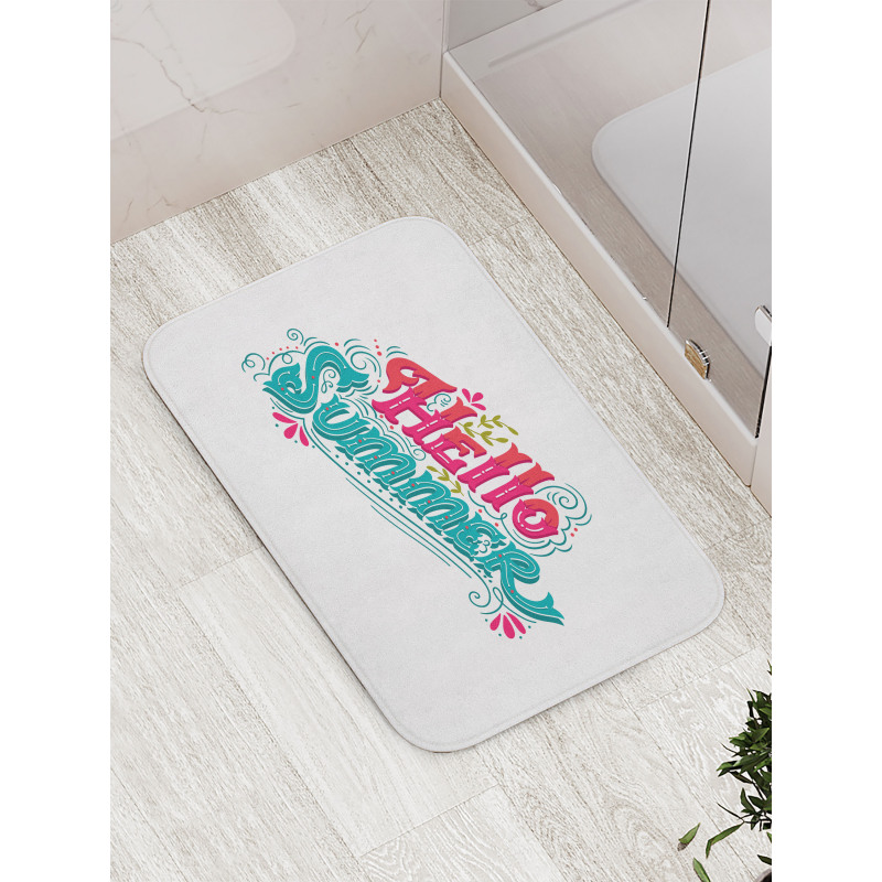 Floral Ornate Details Bath Mat