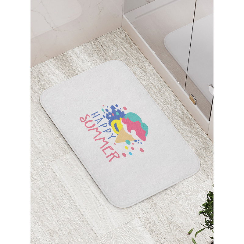 Ice Cream Doodle Bath Mat