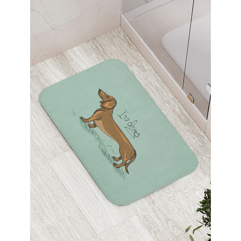 Detailed Puppy Design Bath Mat