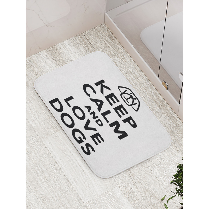 Words for Dog Lovers Bath Mat