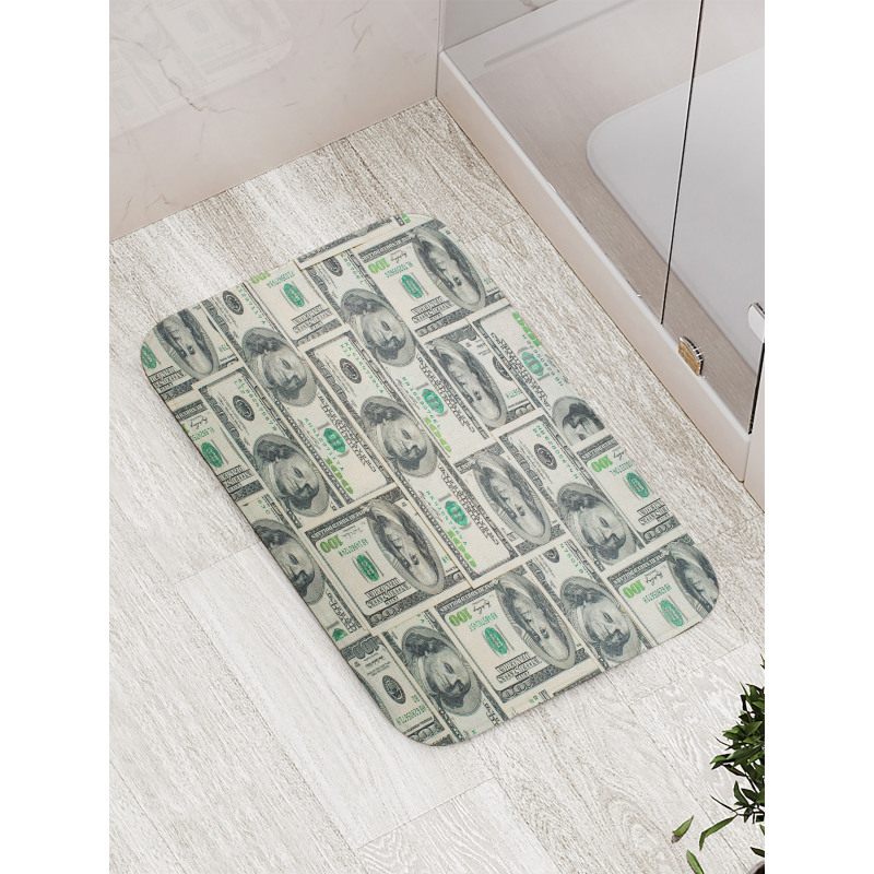 Bills with Ben Franklin Bath Mat