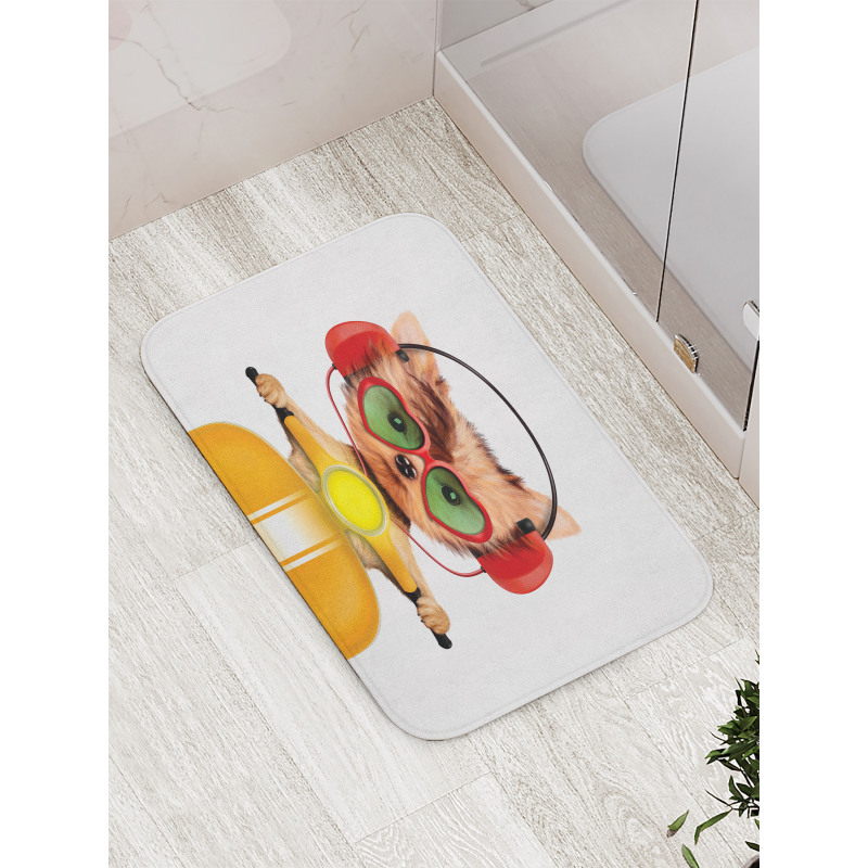 Funny Puppy Hearts Bath Mat