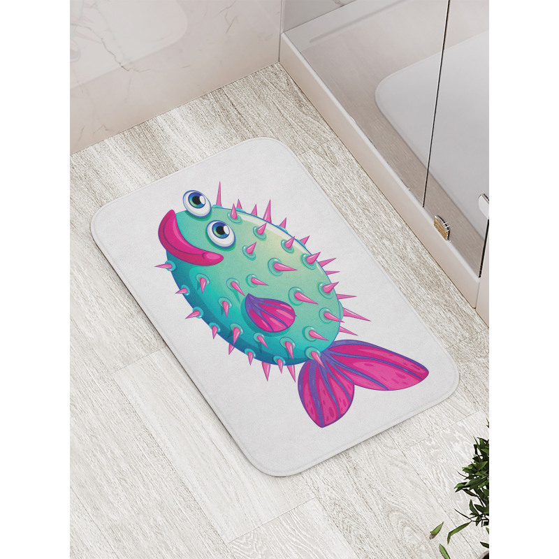 Vibrant Color Bubble Fish Bath Mat