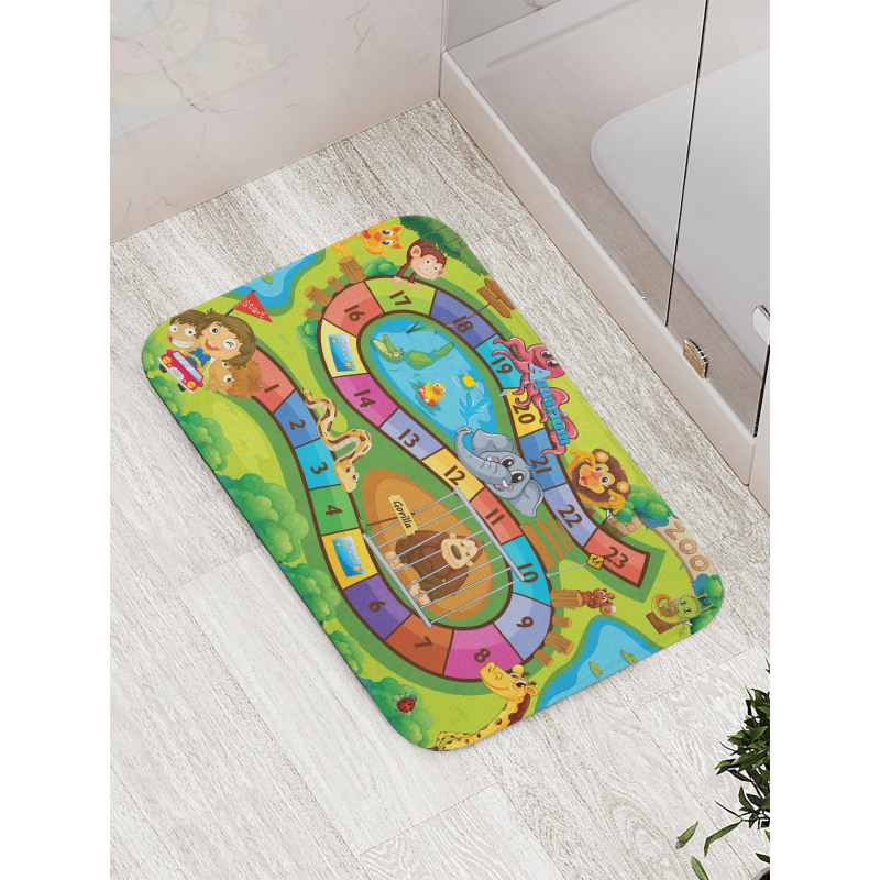 Day in Zoo Bath Mat