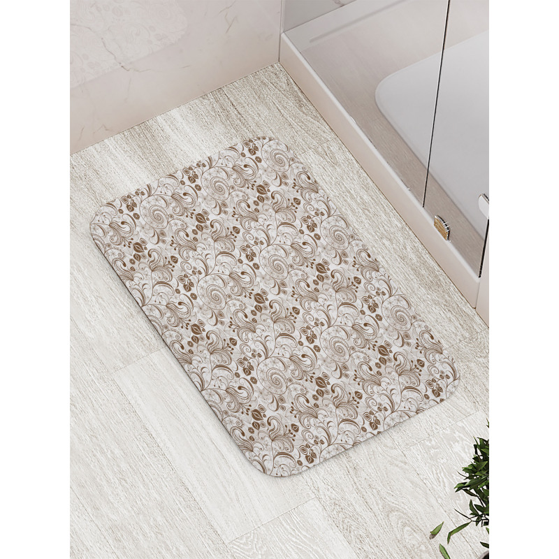 Classic Floral Motifs Bath Mat