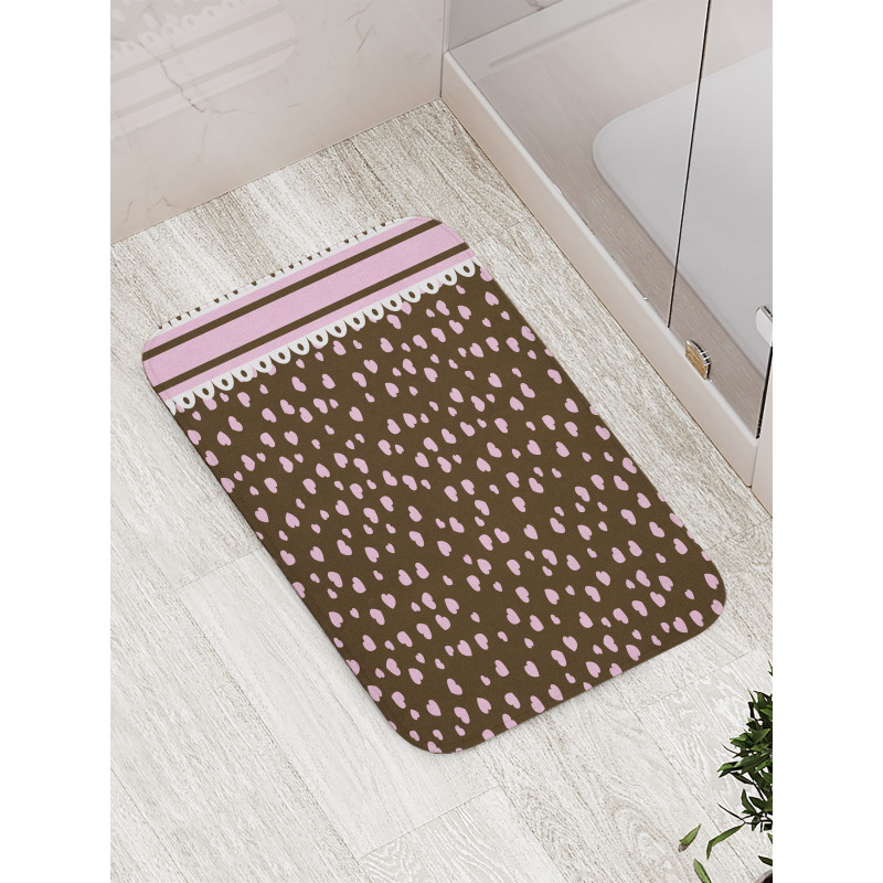 Romatinc Heart Motif Bath Mat