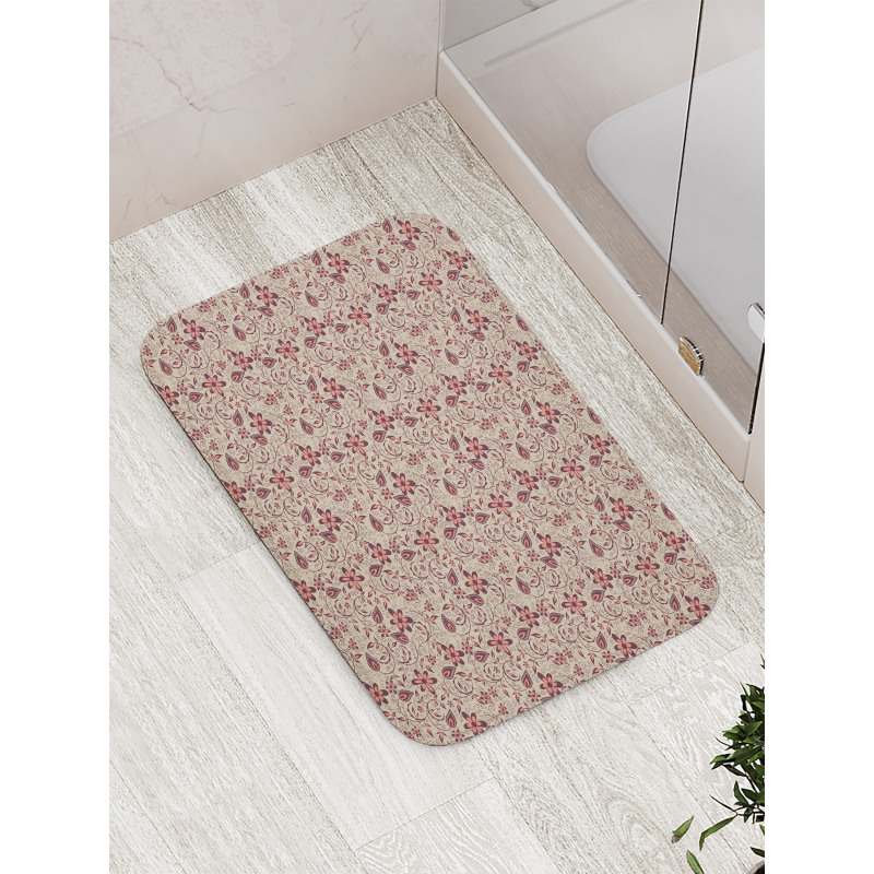 Blossoming Spring Retro Bath Mat