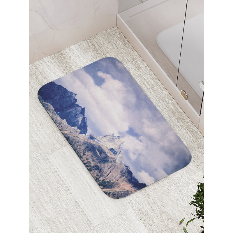 Craggy Peaks Mountains Bath Mat