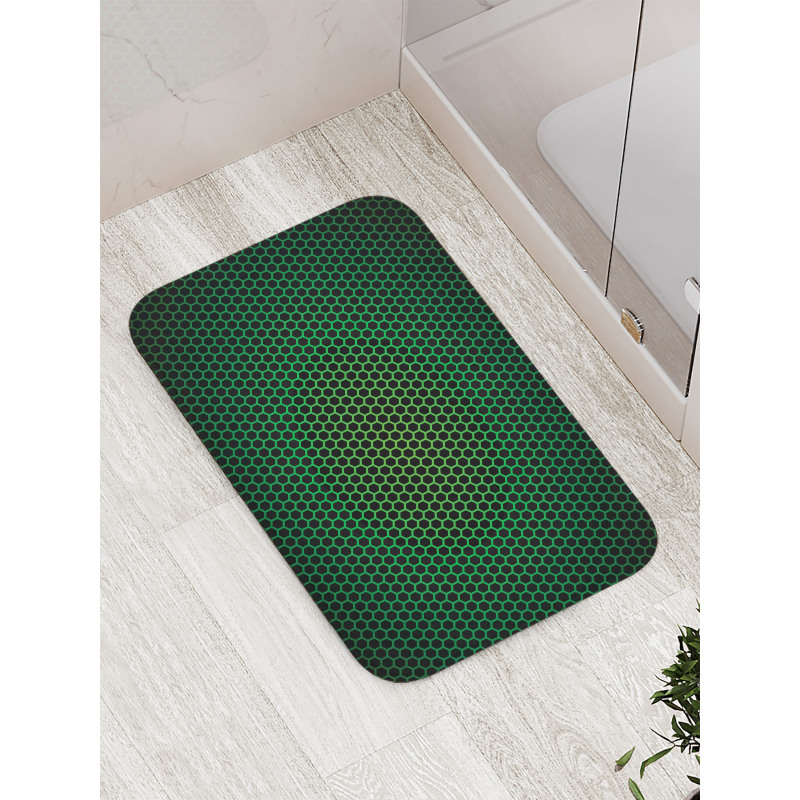 Grid Tile Polygons Bath Mat