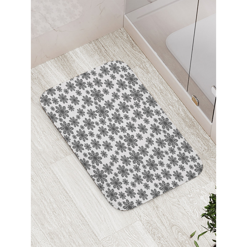 Monochrome Winter Bath Mat