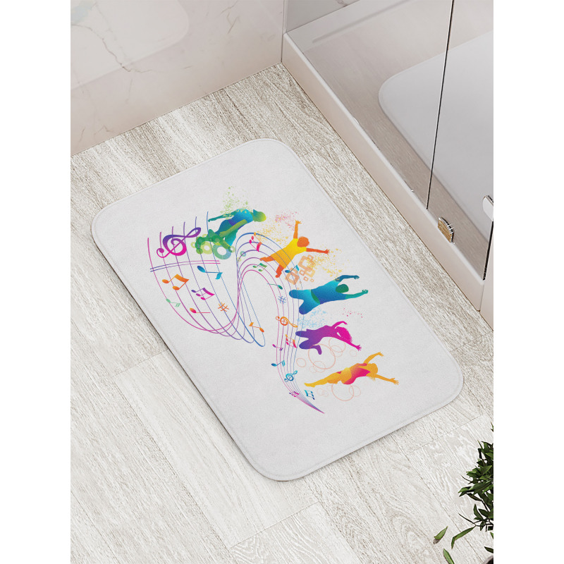 Dancing People Music Bath Mat