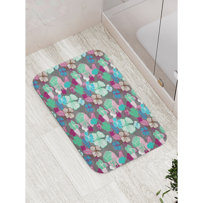 Hawaiian Blossom Plants Bath Mat